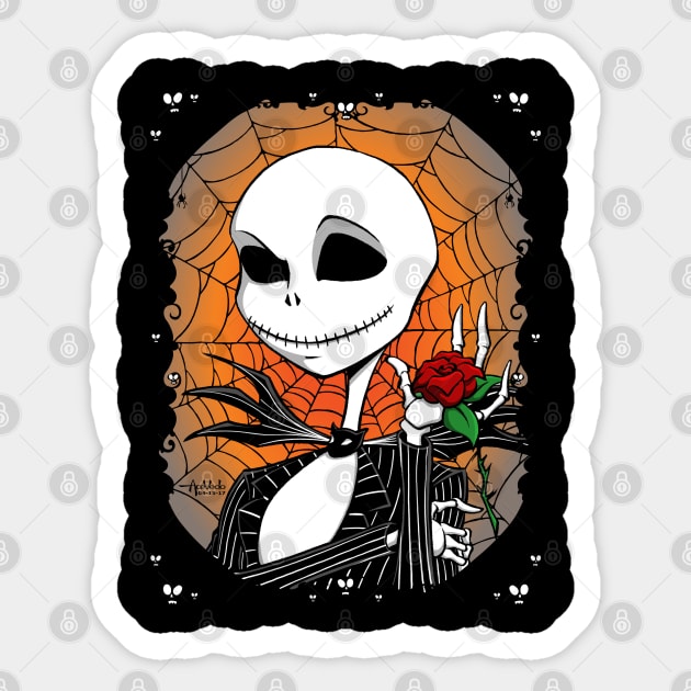 Jack Skellington Sticker by reyacevedoart